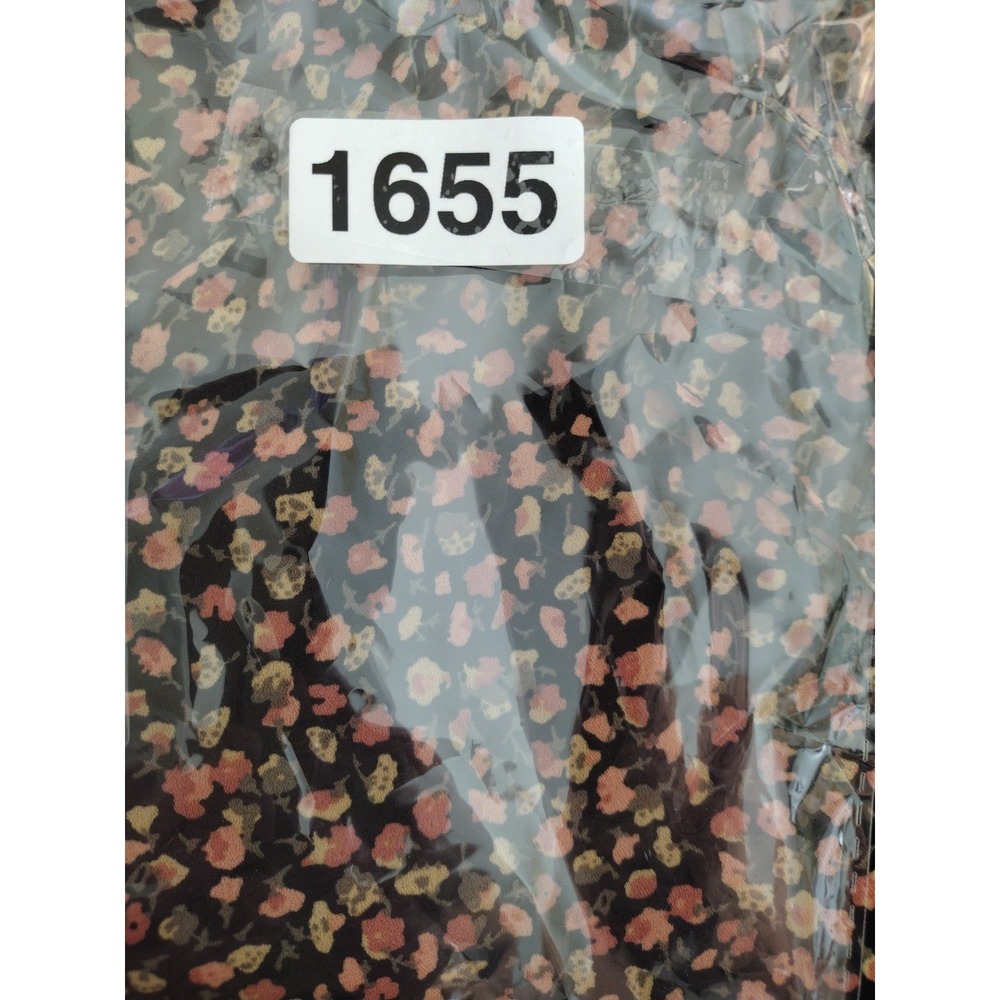 Abercrombie & Fitch Crop Top Women M Floral Boho Smocked Babydoll Long Sleeves - Picture 9 of 9